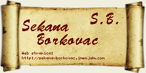 Sekana Borkovac vizit kartica